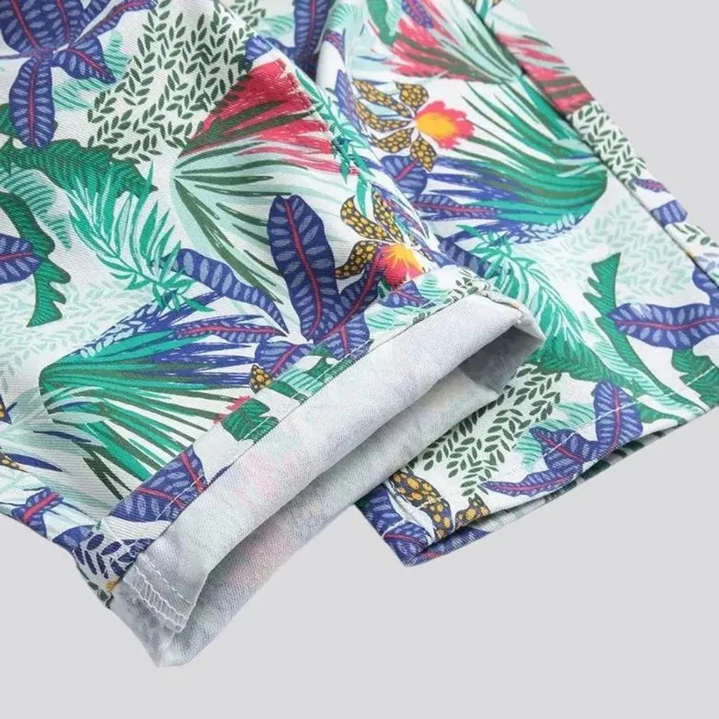 Skinny denim shorts
 for men