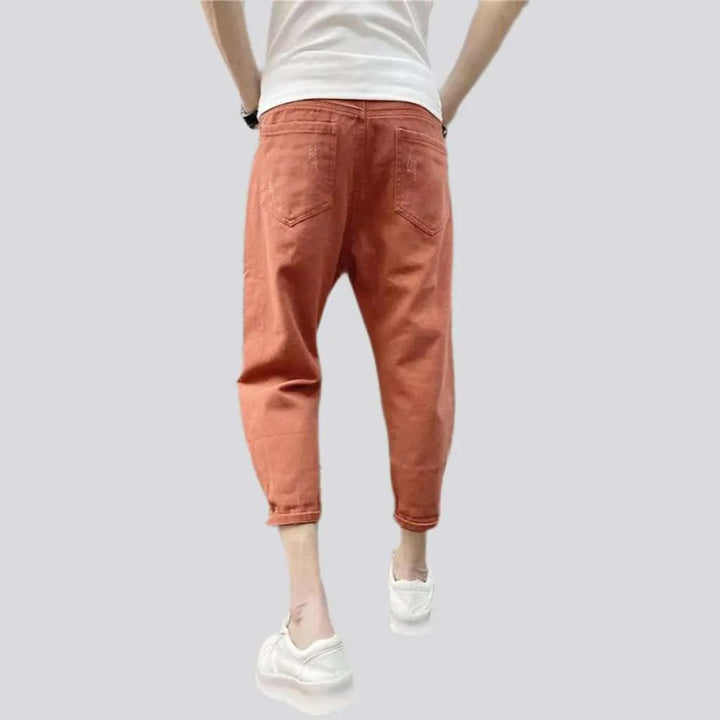 Loose color men's jean pants