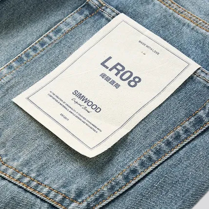 Dark faded street style men's jeans