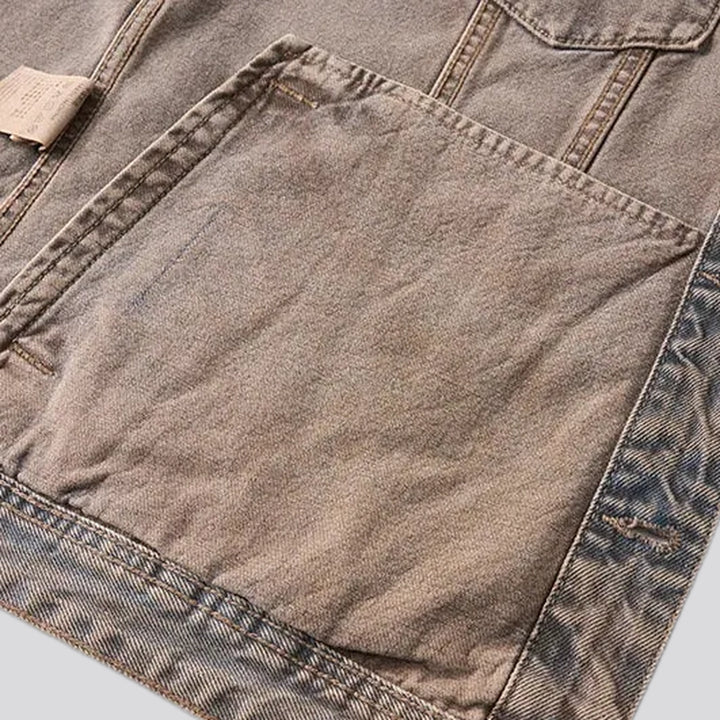 Retro style men's jean trucker jacket