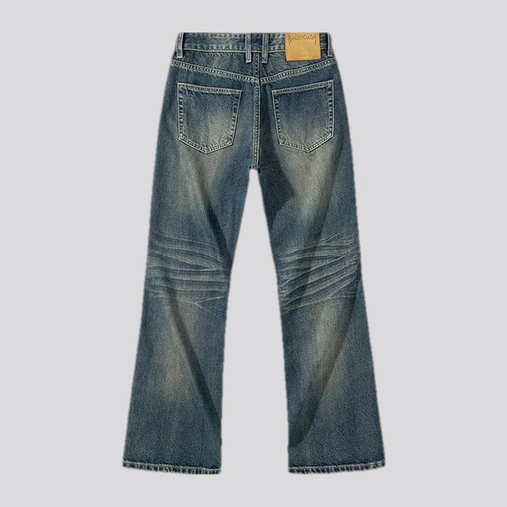 Flare-leg midweight street jeans for men