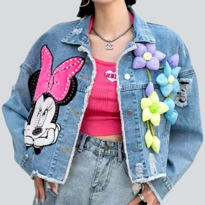 Embellished women's denim jacket | Jeans4you.shop