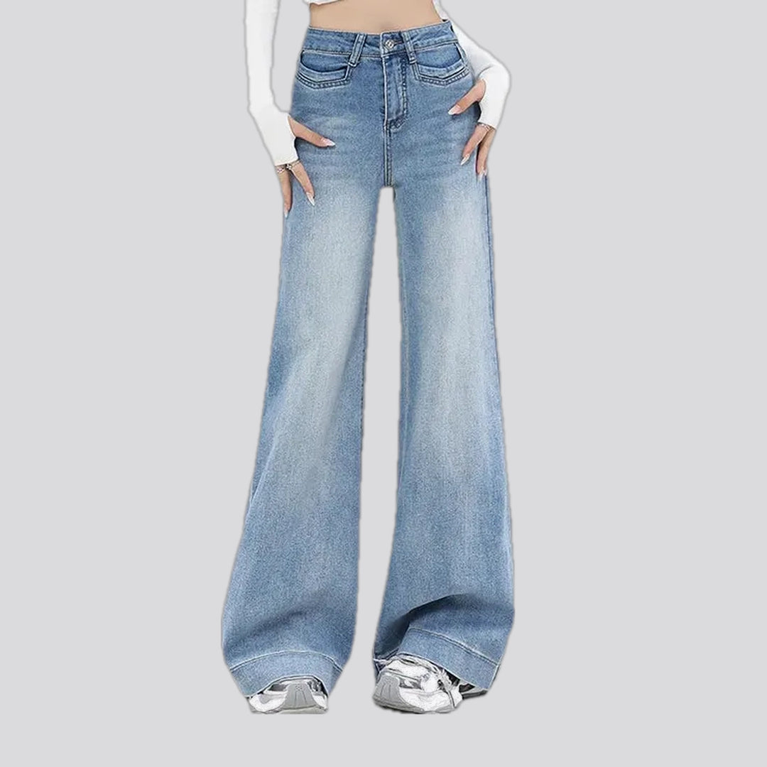 Light Whiskered Wide Fit Women's Jeans | Jeans4you.shop