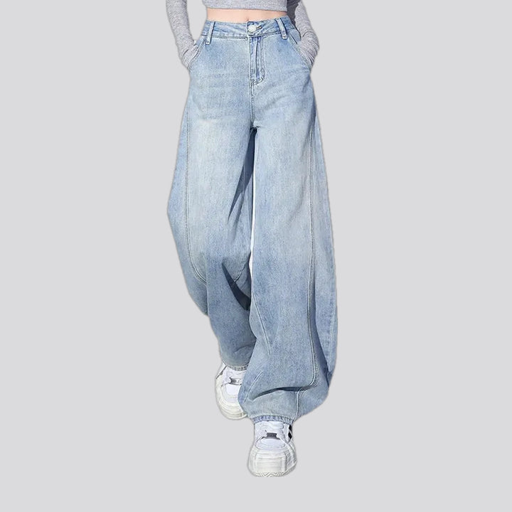 Lightweight wide fit jeans for ladies