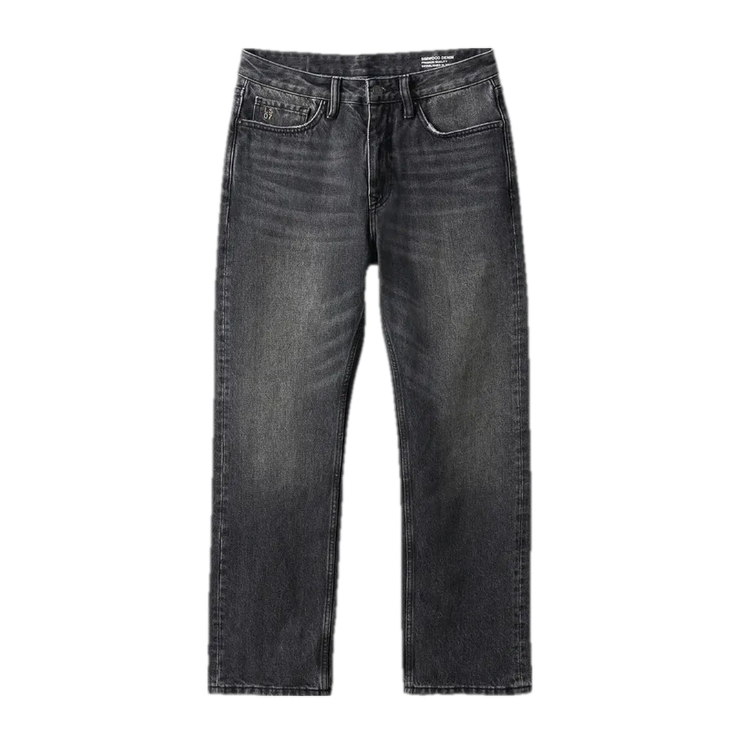 Casual Straight Stonewashed Men's Jeans - Grey