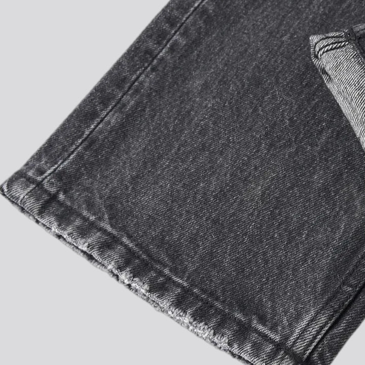 Casual straight stonewashed men's jeans