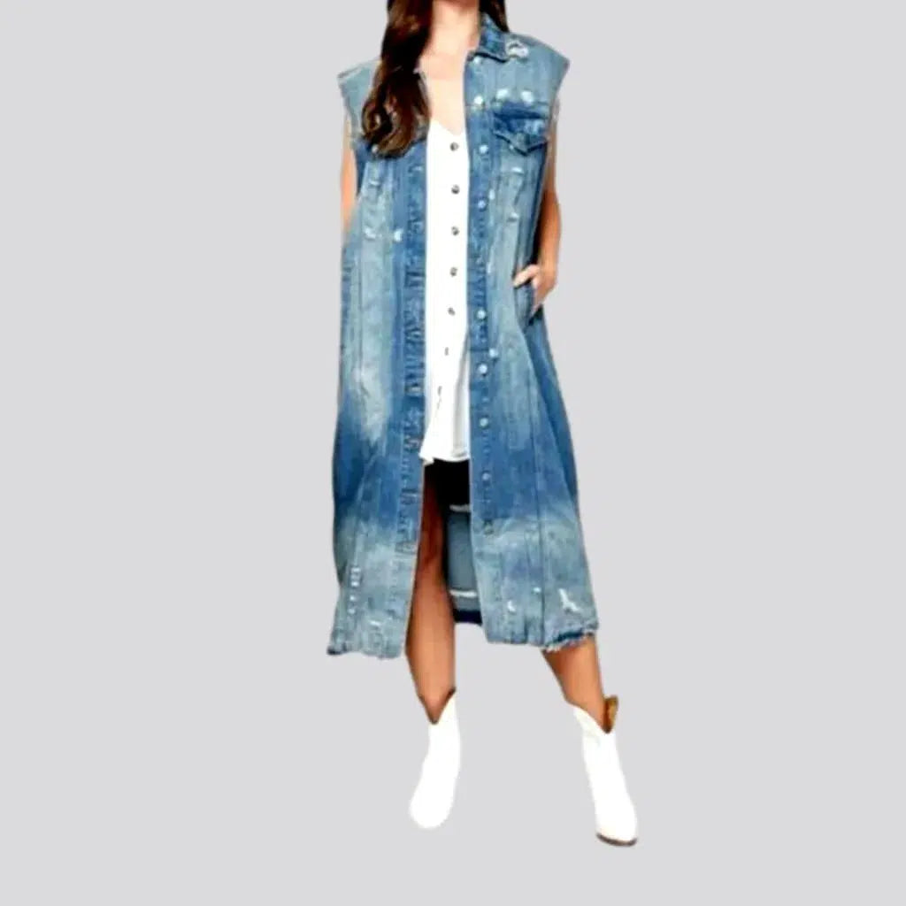 Distressed vintage denim jacket | Jeans4you.shop
